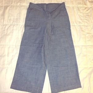 J.Crew Chambray tie-waist pant